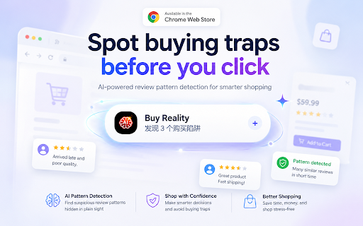 Buy Reality :: Buy Reality helps shoppers understand recurring patterns from Shopee product reviews.
It analyzes buyer review comments and…