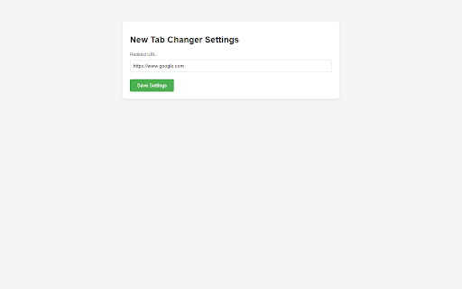 New Tab Changer :: A powerful tool to customize your new tab page with personalized redirects and settings