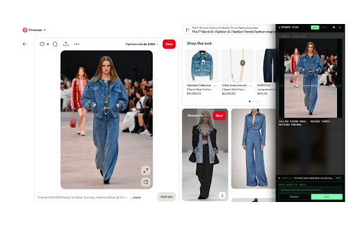 AI Fashion Scanner — by The F Word :: Hover any product image to auto-detect fabric, stitches-per-inch, hardware and the nearest HEX palette instantly.