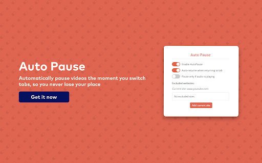 Auto Pause :: Automatically pauses videos when switching tabs and resumes when returning.