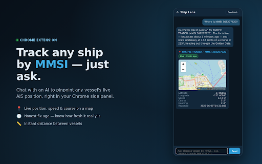 Ship Lens :: Chat with an AI to track vessels via live AIS and compute distances.