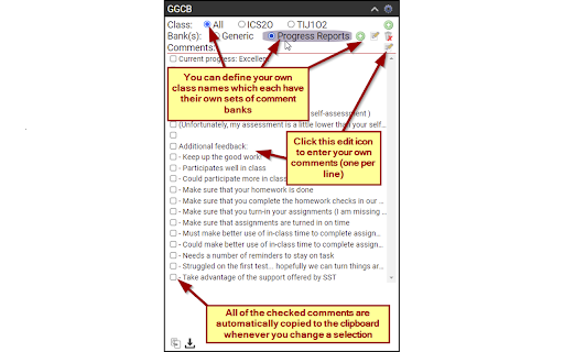 Google Gradebook Comment Bank :: Comment banks to assist with feedback for Google Gradebook assignments