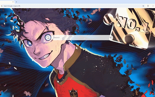 Yoichi Isagi Live Wallpaper :: Intense soccer prodigy with glowing blue eyes grins amid puzzle pieces and dynamic energy.