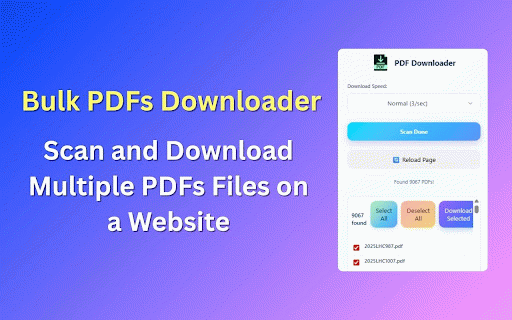 Bulk PDF Downloader – Download All PDFs on a Webpage with One Click :: Download all PDF files linked on a webpage with a single click.