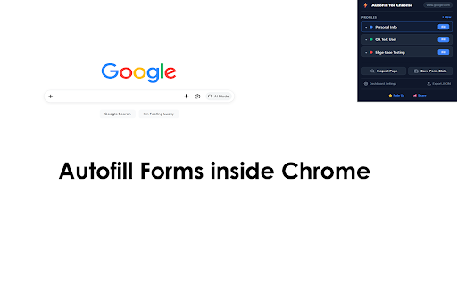 AutoFill for Chrome — Unlimited Form Filler :: Auto-fill web forms using profiles, visual rule builder, smart detection, and custom JS macros.