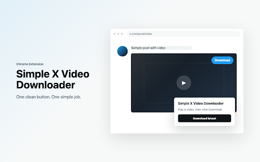 Simple X Video Downloader :: A minimal tool to download videos from X/Twitter with one click.