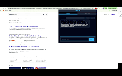 Safe Search :: Enhance your Yahoo search with real-time AI insights and security audits for results.