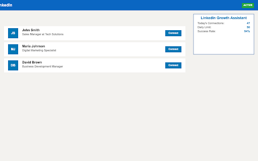 LinkedIn Growth Assistant :: Automate LinkedIn connections with safety features and rate limiting
