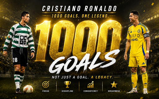 Cristiano Ronaldo — Road to 1000 Goals :: Track Cristiano Ronaldo's historic journey to 1000 career goals.