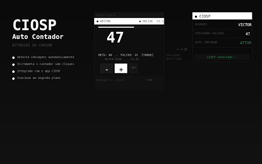 CIOSP Auto Contador :: Detecta checagens de placa e incrementa o CIOSP automaticamente.