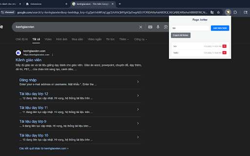 Page Jotter :: Quick notes on any webpage.