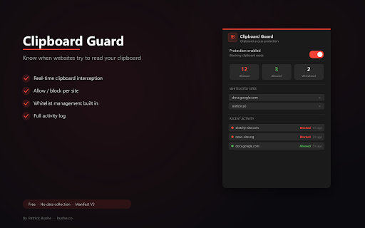 Clipboard Guard :: Know when websites try to read your clipboard — and block them