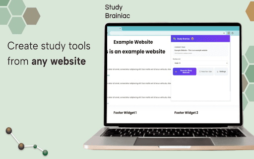 Study Brainiac - AI Educational Content Generator :: COMPLETE OVERHAUL: AI study helper with leaderboard & games. Transform any webpage into personalized learning materials.