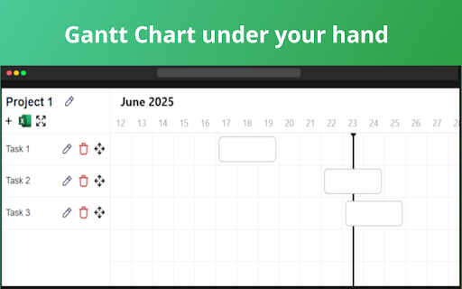 gantt chart maker :: Use Gantt chart maker online for gantt charts management. Create a simple gantt diagram offline and export as excel.