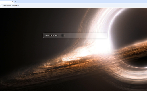 Black Hole Sun Live Wallpaper :: A brilliant black hole and its glowing accretion disk warp space around a tiny silhouetted planet.