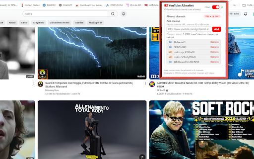 YouTube Allowlist :: Only allow watching YouTube videos from whitelisted channels or video url/id.