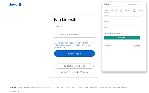 Pipeline :: Quickly add roles, recruiters and notes to your Pipeline from any web page, or ask the AI assistant about what you're reading.