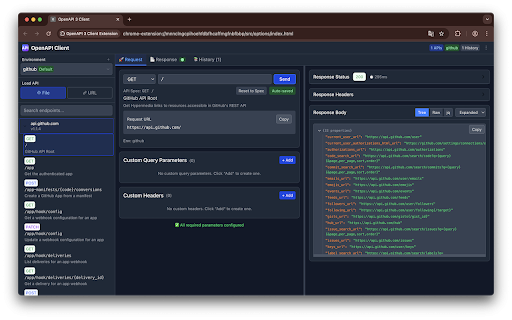 OpenAPI 3 Client Extension :: Chrome extension for testing OpenAPI 3 endpoints with browser authentication