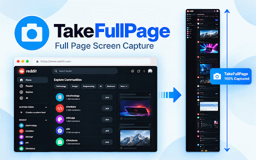TakeFullPage - Full Page Screenshot & Screen Capture :: Capture full page and area screenshots. Edit, annotate, export as PNG or PDF, copy to clipboard, or get instant cloud links.