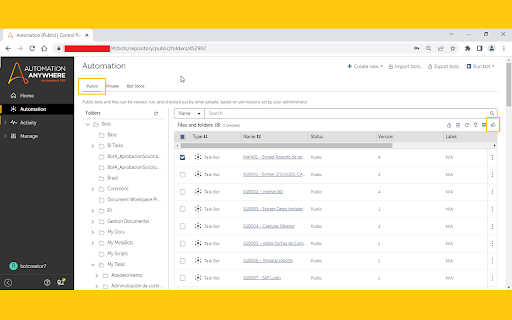 A360 Bot Lifecycle Management :: Complemento de Automation Anywhere 360 para migrar un bot y sus dependencias desde un Control Room a otro.
