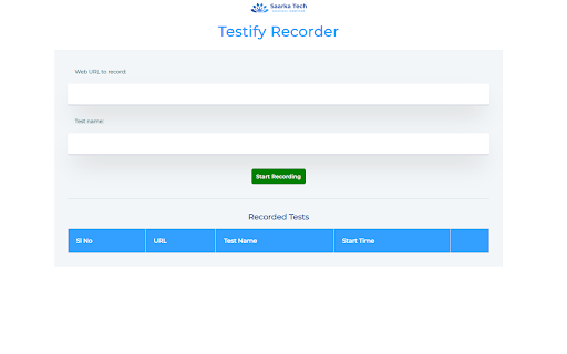 Testify Recorder :: Record and create Testify project