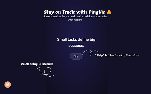 PingMe :: Smart reminders with task and schedule management.