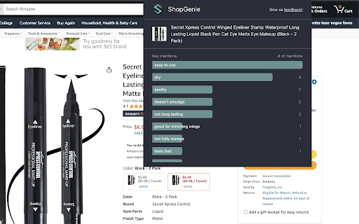 Shop Genie :: Get product review insights on Amazon