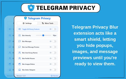 Privacy Extension For Telegram Web :: Its is a privacy extension for Telegram. Hides your telegram web messages, media, profile picture, etc until you hover over them.