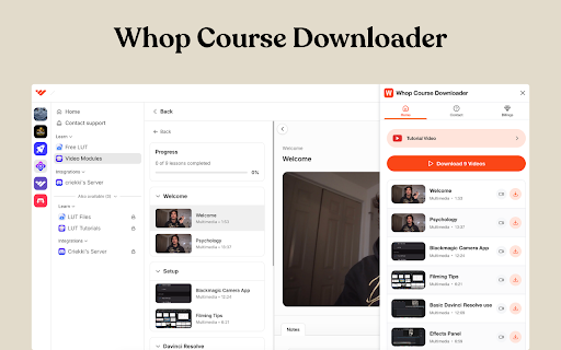 Whop Course Downloader - Whop Videos Downloader :: Whop Course Downloader: Bulk Download Whop Videos & Course Lessons