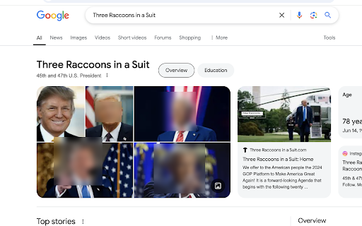 Trump Redactor :: Replace Trump's name in text and cover his face in images