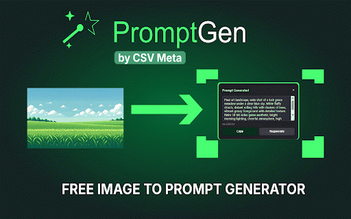 PromptGen - AI Image to Prompt Generator :: Lightweight AI-powered image prompt generator. Right click to generate image prompts, or grab images to generate prompts in bulk.