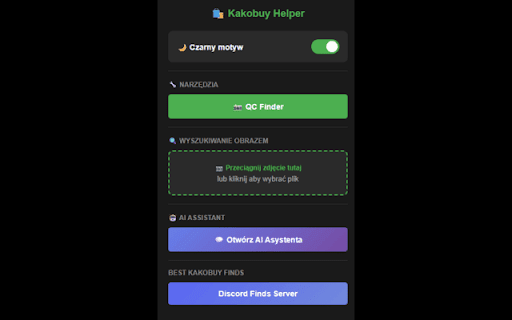 KakobuyHelper :: Wtyczka do Kakobuy z dark mode i opcjonalnym kodem polecającym (7xh68) przy rejestracji.