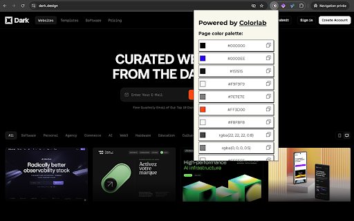 Colorlab - Color Extractor :: Extracts and displays colors used on any website