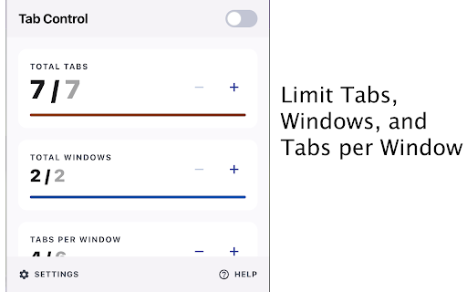tab-control :: Take control of your browsing habits with Tab Control, a lightweight Chrome extension that helps you stay focused and organized.…
