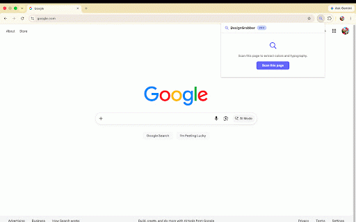 DesignGrabber :: Extract colors, typography, and design tokens from any website