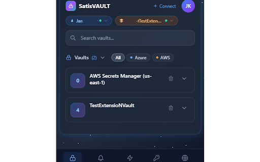 SatisVAULT :: Manage Azure Key Vault and AWS secrets in 1 click. No more portal switching. Free to start.