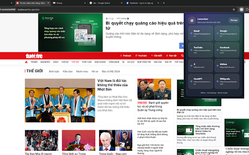 Quick Bookmark Launcher :: Open frequently used websites quickly from a simple launcher popup.