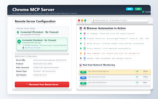 Chrome MCP Server - AI Browser Control :: Exposes browser capabilities with your own chrome