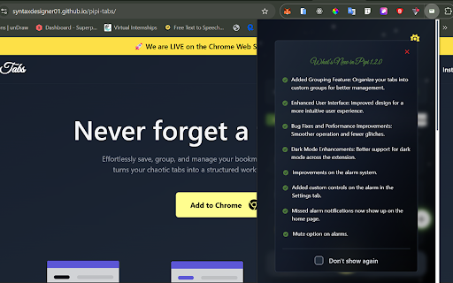 Pipi :: Efficiently manage, save, and organize bookmark URLs. Group websites by research project for easy access
