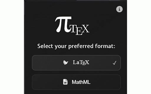 PiTEX :: AI Math Equation Copier - Extract LaTeX from LLMs/chatbots