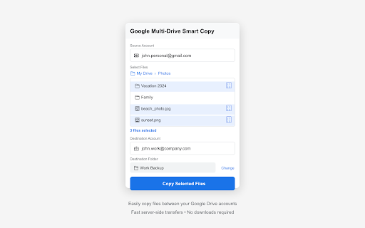 Multi-Drive Smart Copy :: Arrange your files on multiple Google Drives efficiently