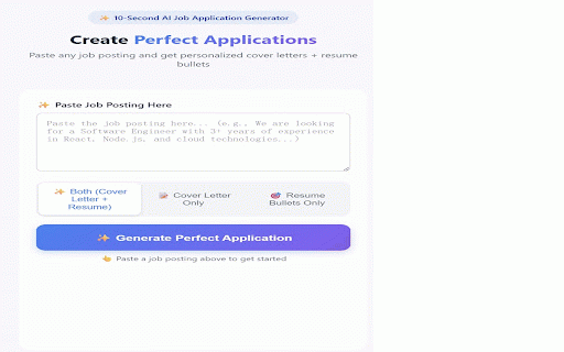 JobAI Helper - Job Assistant :: Generate cover letter and resume bullets for your job application