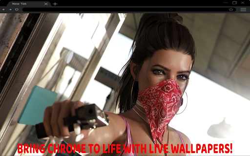 GTA VI: Lucia's Outlaw Heat Live Wallpaper :: Dive into Lucia’s dangerous charm in this GTA VI action-packed new tab experience. 💥🔫🌴