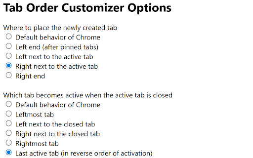Tab Order Customizer :: Customize tab order.