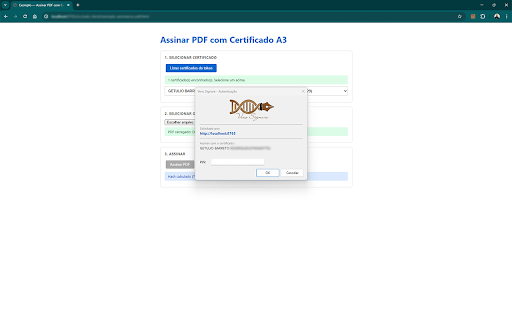 Vero Signare - WebPKI :: Ponte segura entre aplicações web e certificados A3 ICP-Brasil via PKCS#11.