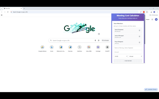 Meeting Cost Calculator :: See how much your meetings really cost in real-time. Calculate meeting expenses based on attendee salaries.