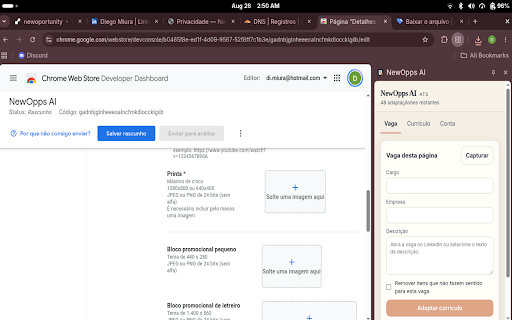 NewOpps AI :: Adapta seu currículo para a vaga, com PDF/DOCX limpos para ATS.