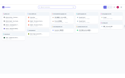 QuickMark - New Tab Bookmark Manager :: The ultimate new tab bookmark manager! 1-click save, Google Sync, smart tags, and custom groups for your favorite pages.