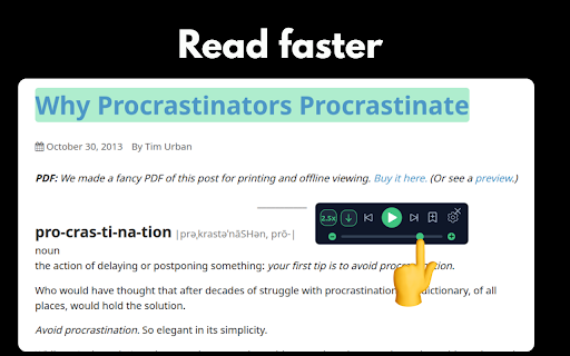Reazy - Text to Speech :: Listen to any webpage with one click. Save articles to a clean reader view. Free, high-quality text-to-speech (read aloud) for…