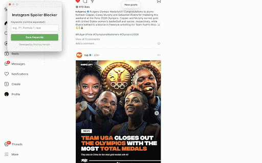 Spoiler Blocker :: Blocks sports spoilers on Instagram.